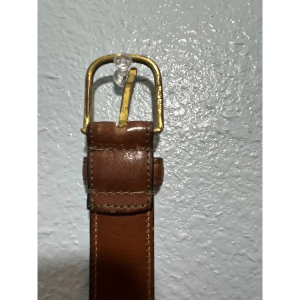 Vintage Dooney & Bourke Curried Bridle Leather Belt 10102